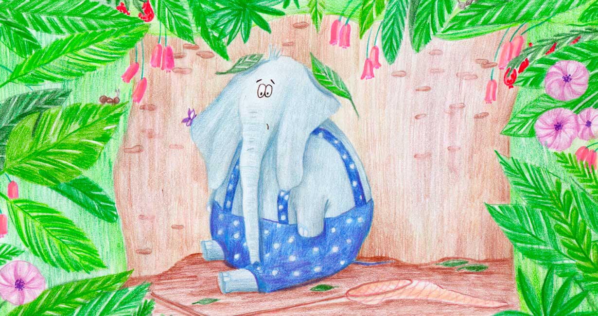Bedtime story and Puzzles for Kids — How Elphie the Elephant Got into The Pit